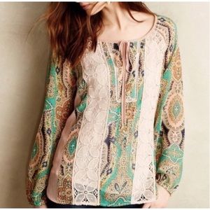 NWOT Anthropologie Meadow Rue Giada Peasant Blouse
